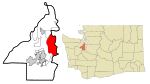 Kitsap County Washington Incorporated and Unincorporated areas Bainbridge Island Highlighted